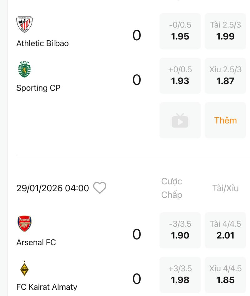 Odds Tài thấp liên tục nhưng mốc không tăng