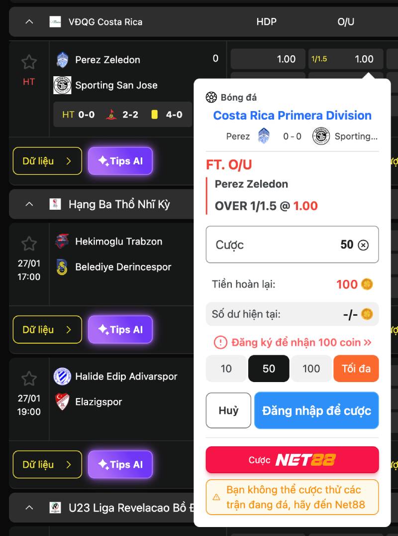 Thời điểm hợp lý để vào kèo tài xỉu rung