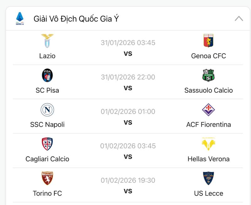 Thực tế về cách chơi Serie A giúp tăng tỷ lệ thắng lâu dài